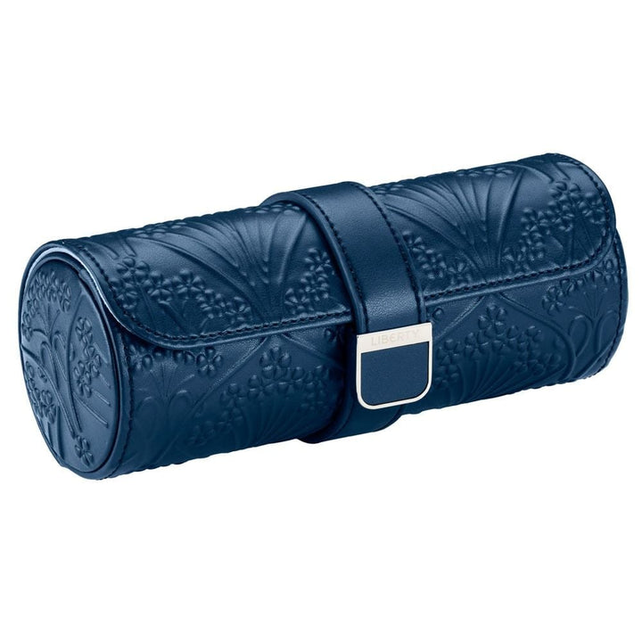 WOLF X LIBERTY All Over Ianthe Triple Watch Roll - Navy - ONLINE EXCLUSIVE