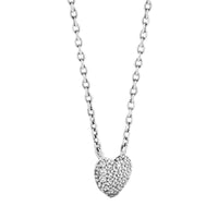 Ti Sento Small Silver CZ Heart Pendant 3899ZI - Michael Jones Jeweller