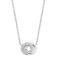 Ti Sento Cubic Zirconia Interlocking Link Necklace