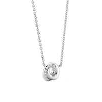 Ti Sento Cubic Zirconia Interlocking Link Necklace