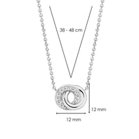 Ti Sento Cubic Zirconia Interlocking Link Necklace