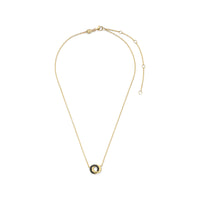 Ti Sento Yellow Gold Plated Black Cubic Zirconia Entwined Circle Necklace 3915BY - Michael Jones Jeweller
