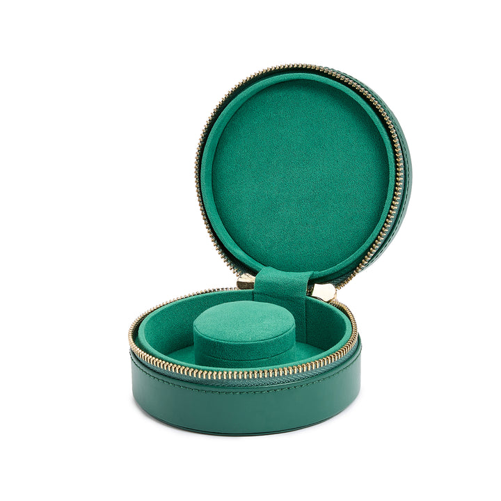 WOLF Sophia Forest Green Round Mini Zip Case