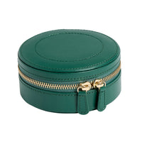 WOLF Sophia Forest Green Round Mini Zip Case - Michael Jones Jeweller