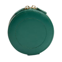 WOLF Sophia Forest Green Round Mini Zip Case - Michael Jones Jeweller