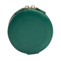 WOLF Sophia Forest Green Round Mini Zip Case - Michael Jones Jeweller