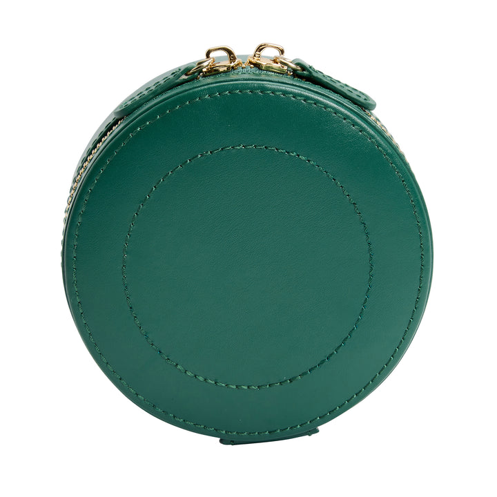 WOLF Sophia Forest Green Round Mini Zip Case - Michael Jones Jeweller