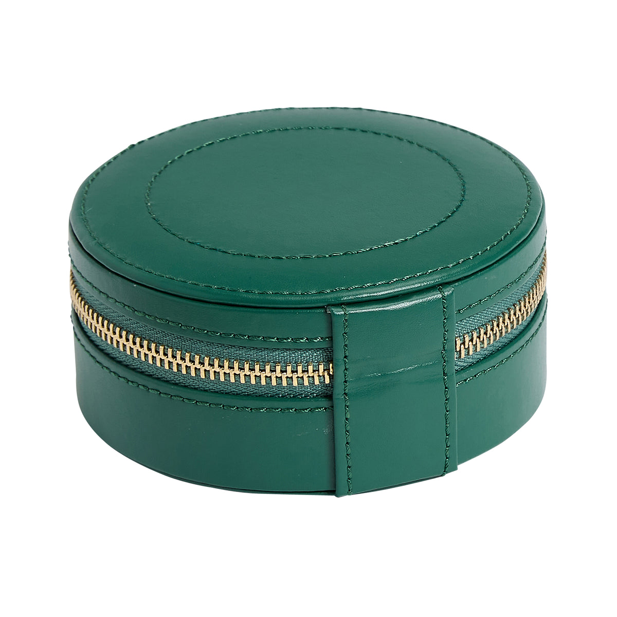 WOLF Sophia Forest Green Round Mini Zip Case - Michael Jones Jeweller