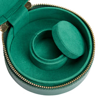 WOLF Sophia Forest Green Round Mini Zip Case - Michael Jones Jeweller