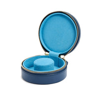 WOLF Sophia Indigo Round Mini Zip Case - Michael Jones Jeweller