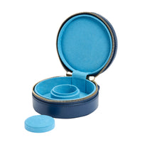 WOLF Sophia Indigo Round Mini Zip Case - Michael Jones Jeweller