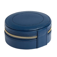 WOLF Sophia Indigo Round Mini Zip Case - Michael Jones Jeweller