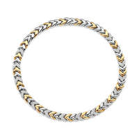 Ti Sento Yellow Gold Plaited Braided CZ Necket 3989ZY/42 - Michael Jones Jeweller