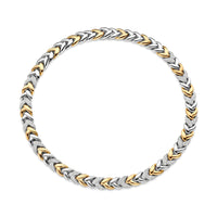 Ti Sento Yellow Gold Plaited Braided CZ Necket 3989ZY/42
