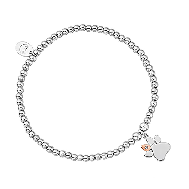 Clogau Paw Prints Sterling Silver Affinity Bracelet with Topaz 3SAFF0224