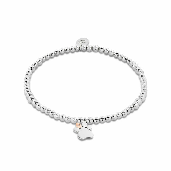 Clogau Paw Prints Sterling Silver Affinity Bracelet with Topaz 3SAFF0224