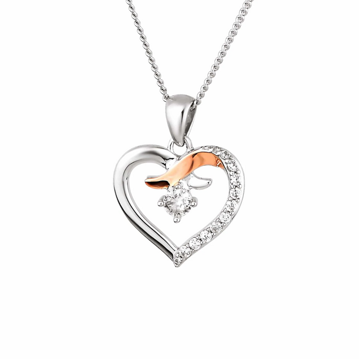 Clogau Forever Yours Sterling Silver Kiss Pendant with Zircon 3SCGKP - Michael Jones Jeweller