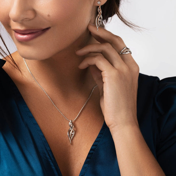 Clogau Nature's Wonder Sterling Silver Waterfall Pendant with Topaz  3SCTWIP