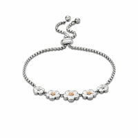 Clogau Nature's Wonder Sterling Silver Forget-Me-Not Adjustable Bracelet 3SFMN904