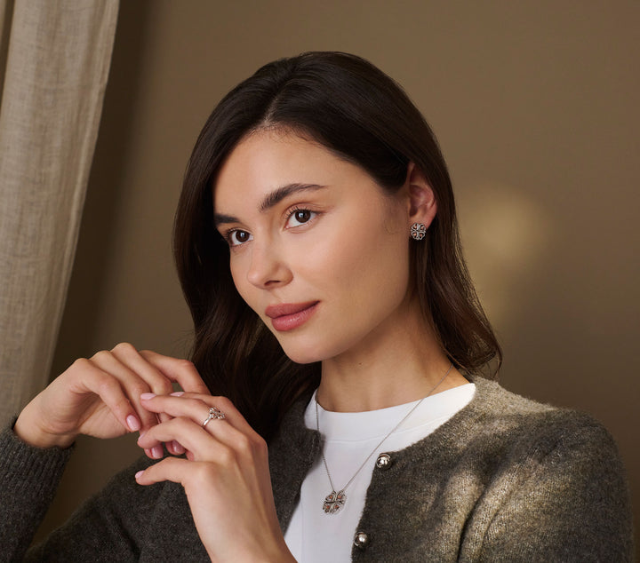 Clogau Tree of Life® Sterling Silver Heart Drop-Stud Earrings