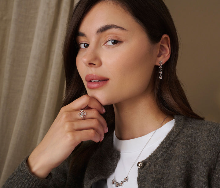 Clogau Tree of Life® Sterling Silver Heart Drop-Stud Earrings