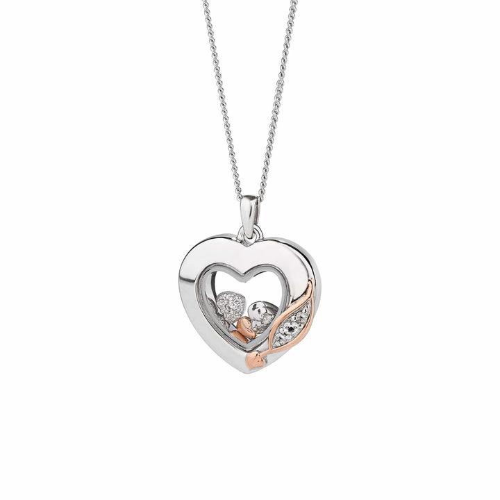 Clogau Past Present Future® Sterling Silver Heart Inner Charm Pendant with Topaz 3SICLP19
