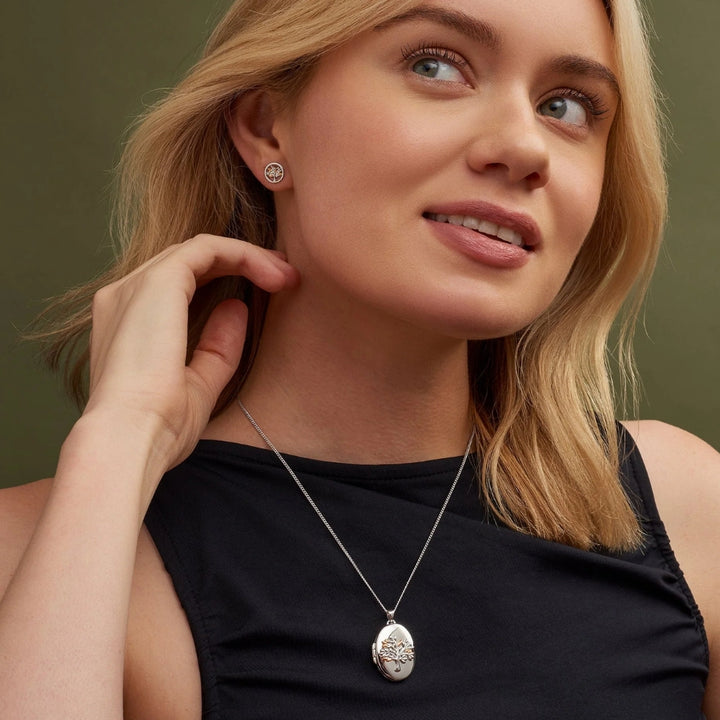 Clogau Tree of Life® Sterling Silver Locket 3SNTLL - Michael Jones Jeweller
