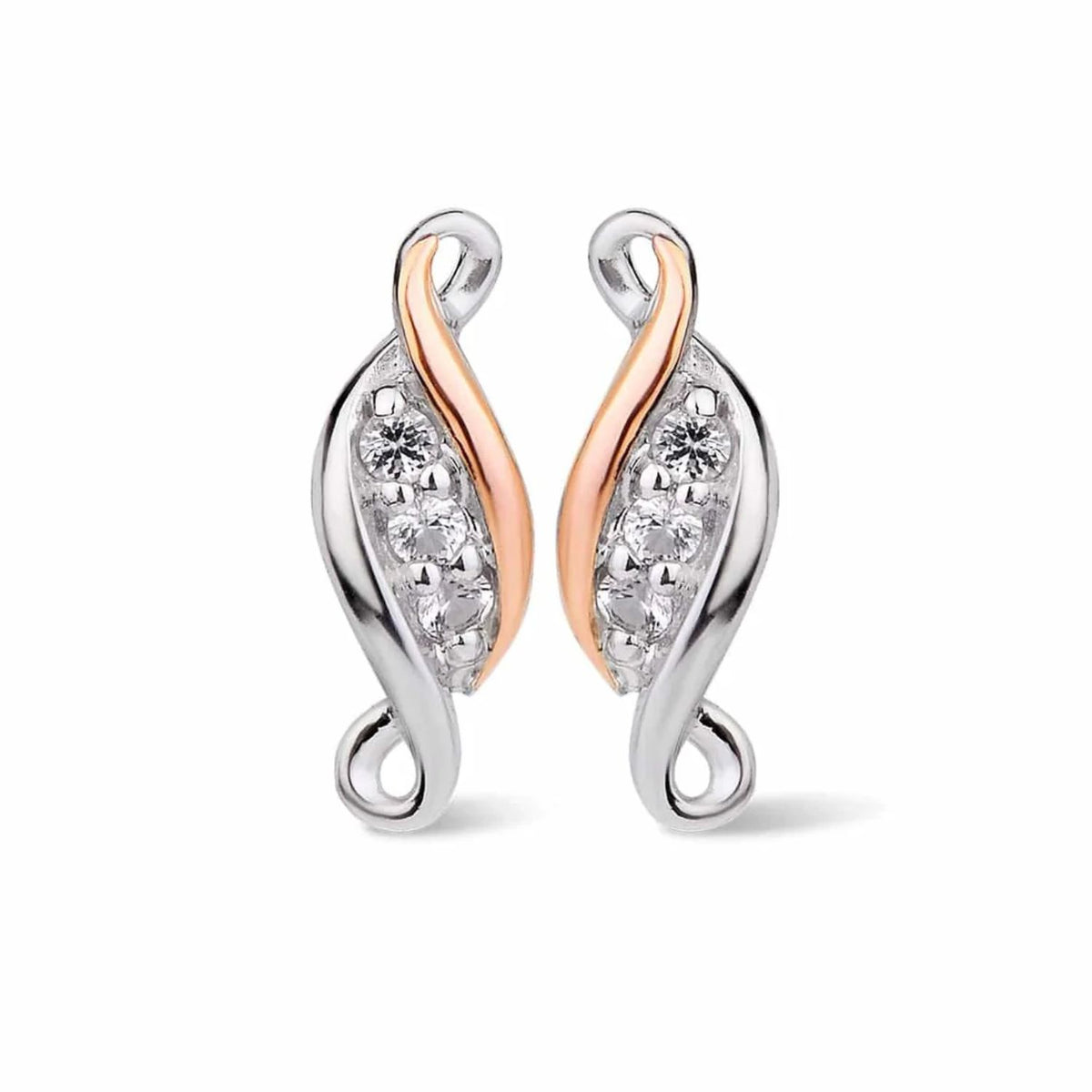 Clogau Past Present Future® Sterling Silver Earrings with Topaz 3SPPFE - Michael Jones Jeweller