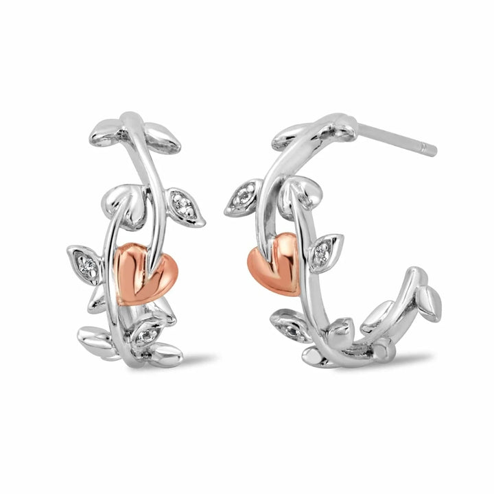 Clogau Tree of Life® Sterling Silver Vine Half-Hoop Earrings with Topaz 3STOL0235