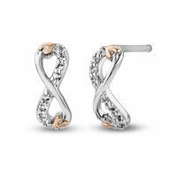 Clogau Tree of Life® Sterling Silver Infinity Stud Earrings with Topaz 3STOL853 - Michael Jones Jeweller