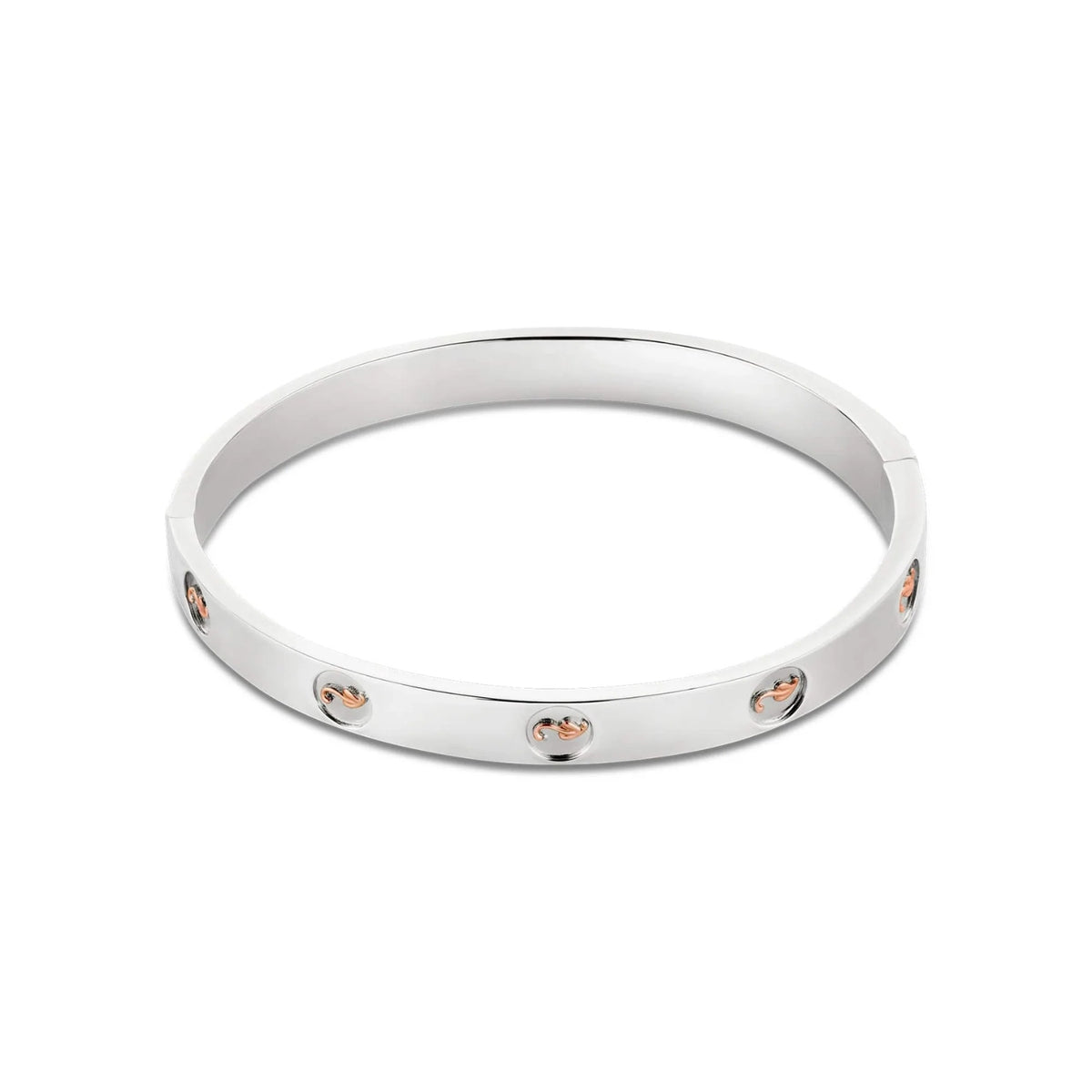Clogau Insignia Sterling Silver Bangle 3STOLMNBG1 - Michael Jones Jeweller