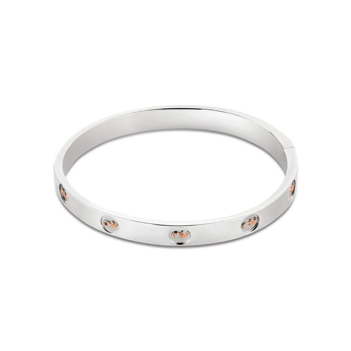 Clogau Insignia Sterling Silver Bangle 3STOLMNBG1