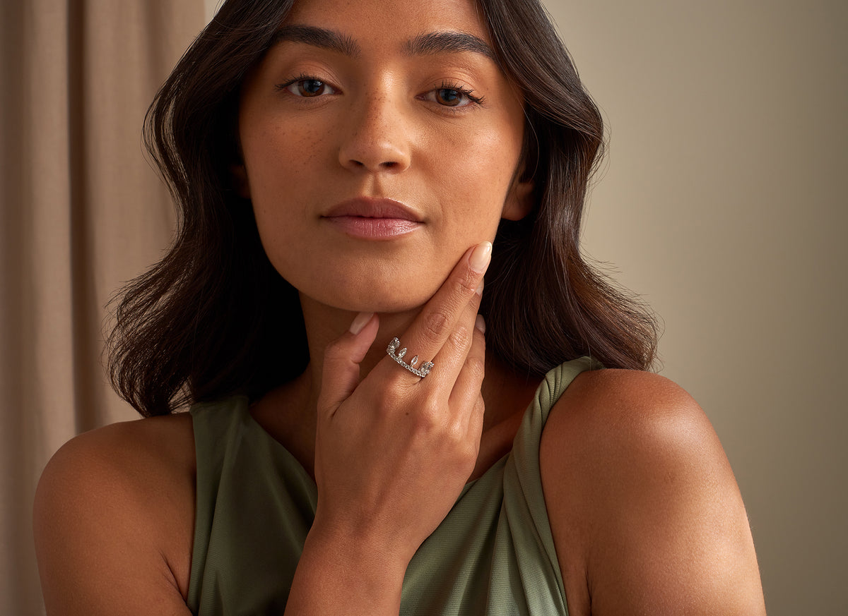 Clogau Celebration Crown White Topaz Ring - Michael Jones Jeweller