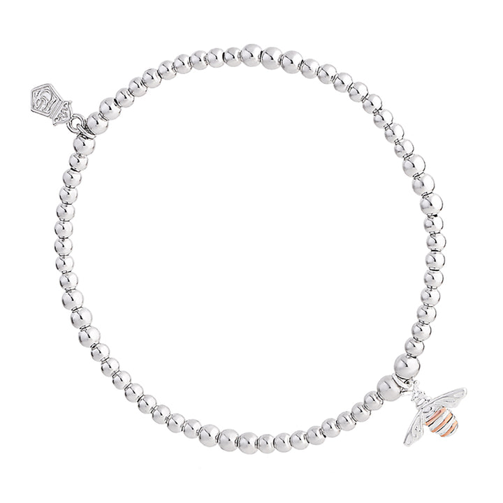 Clogau Nature's Wonder Sterling Silver Honey Bee Affinity Bracelet 3SBB15S - Michael Jones Jeweller