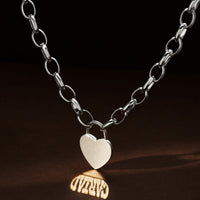 Cariad® Sterling Silver Padlock Necklace
