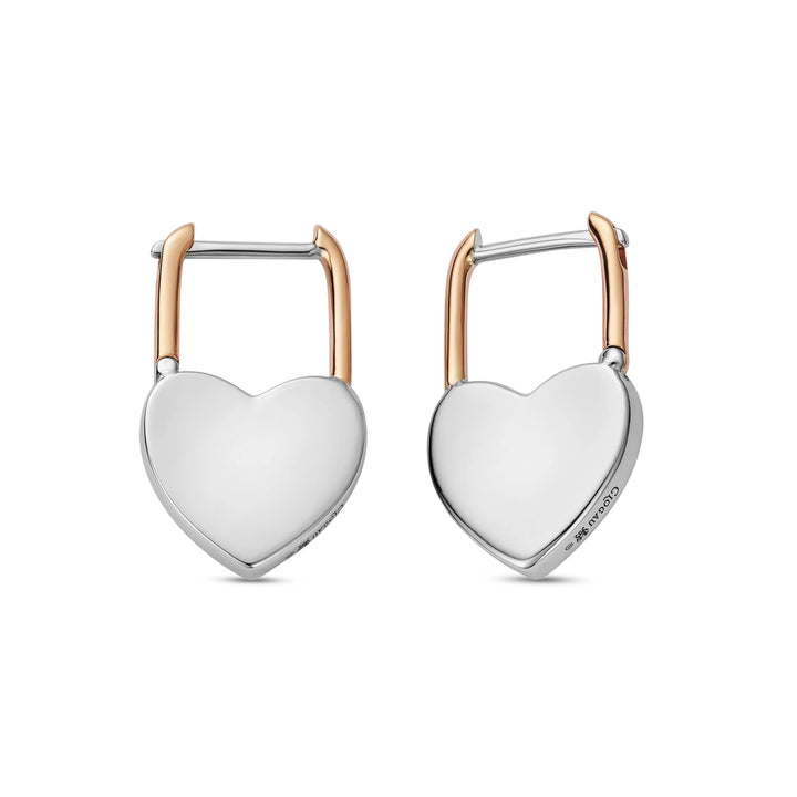 Clogau Cariad® Sterling Silver Padlock Hoop Earrings 3SCAR976