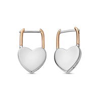 Clogau Cariad® Sterling Silver Padlock Hoop Earrings 3SCAR976
