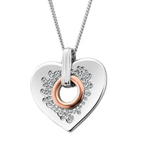 Clogau Cariad® Sterling Silver Sparkle Big Heart Pendant with Topaz  3SCCP01 - Michael Jones Jeweller