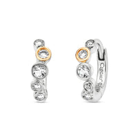 Clogau® Celebration Sterling Silver Huggie Hoop Earrings with Topaz 3SCEL932
