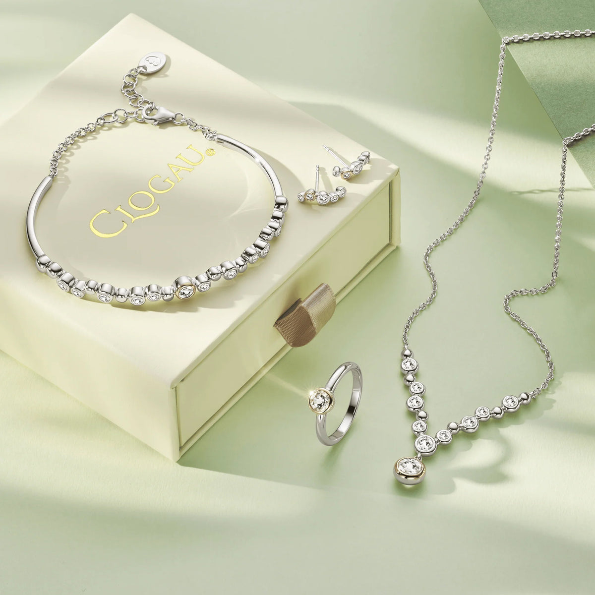 Clogau® Celebration Sterling Silver Drop Necklace with Topaz 3SCEL970 - Michael Jones Jeweller