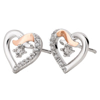 Clogau Forever Yours Sterling Silver Kiss Stud Earrings with Zircon 3SCGKSE - Michael Jones Jeweller