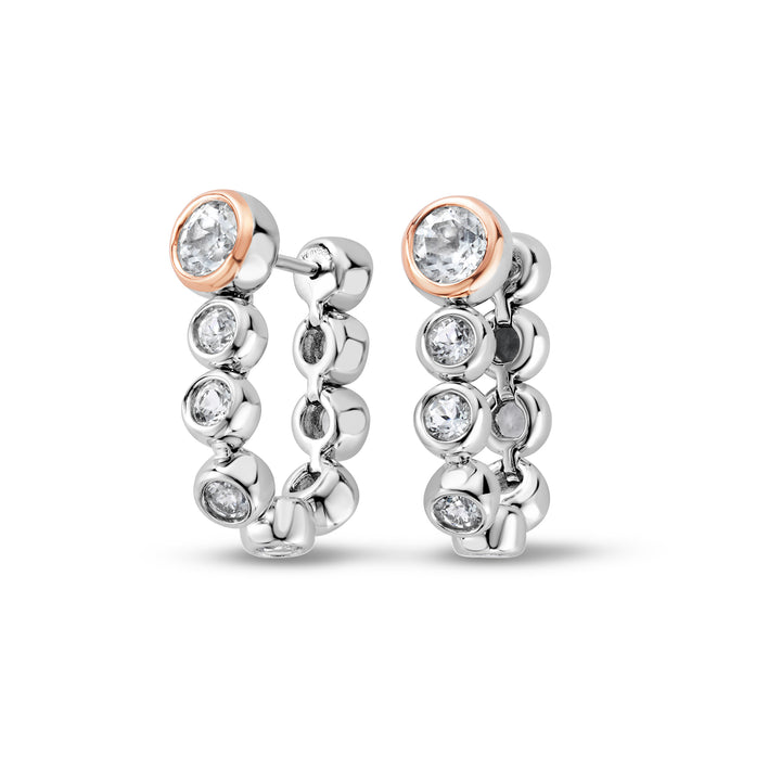 Clogau Clogau® Celebration Sterling Silver Drop-Hoop Earrings with Topaz 3SCLC0799