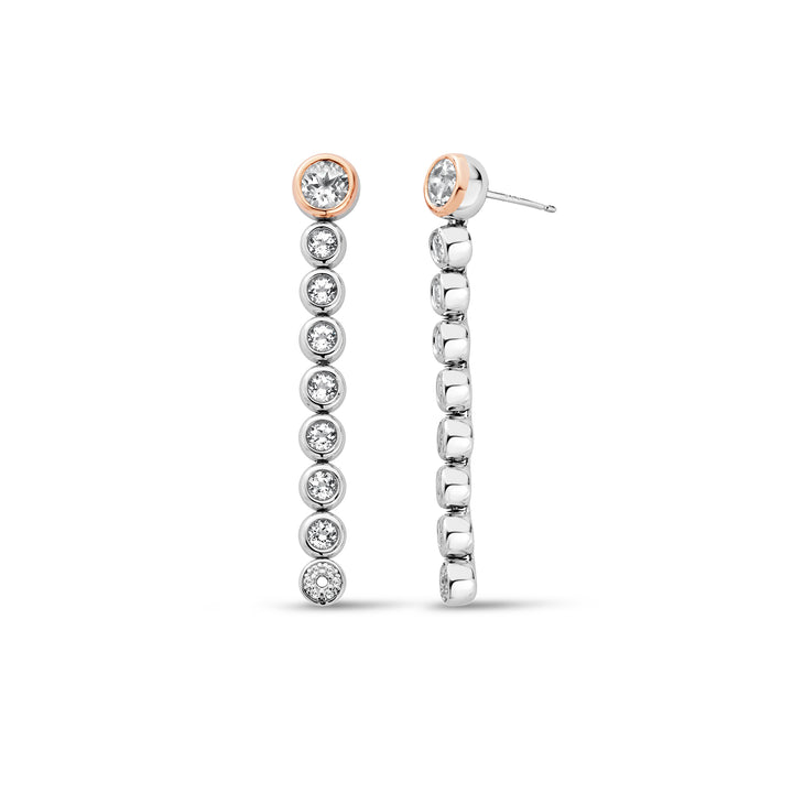 Clogau Clogau® Celebration Sterling Silver Drop-Hoop Earrings with Topaz 3SCLC0799