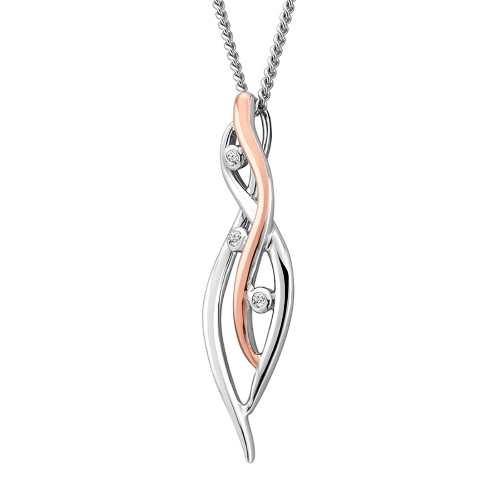 Clogau Nature's Wonder Sterling Silver Waterfall Pendant with Topaz  3SCTWIP - Michael Jones Jeweller