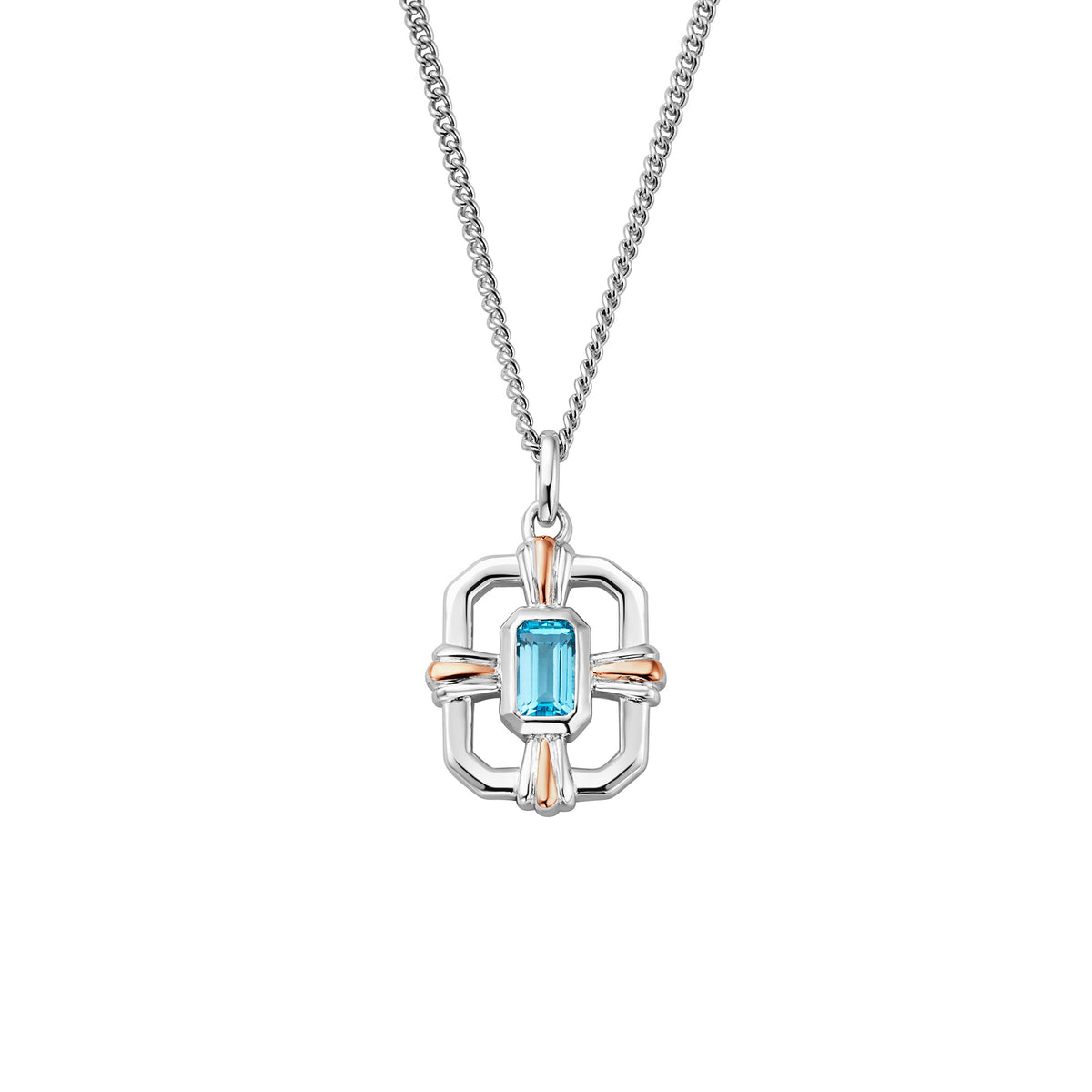 Clogau Enchanted Gateways Swiss Blue Topaz Pendant - Michael Jones Jeweller