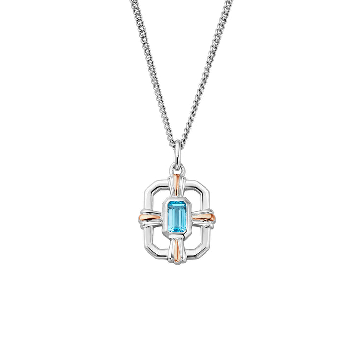 Clogau Royal Clogau® Sterling Silver Gateways Pendant with Swiss Blue Topaz 3SEGW0728