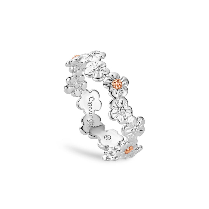 Clogau Nature's Wonder Sterling Silver Forget-Me-Not Ring 3SFMN0748 (L)