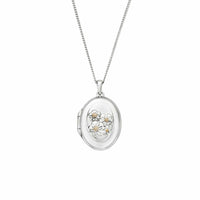Clogau Nature's Wonder Sterling Silver Forget-Me-Not Locket 3SFMN907 - Michael Jones Jeweller