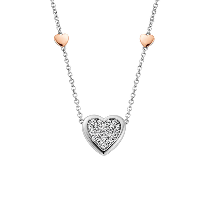 Clogau Forever Yours Sterling Silver Love Heart Necklace with Swarovski® Zirconia 3SFYO1008