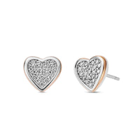 Clogau Forever Yours Sterling Silver Love Heart Earrings with Swarovski® Zirconia 3SFYO995